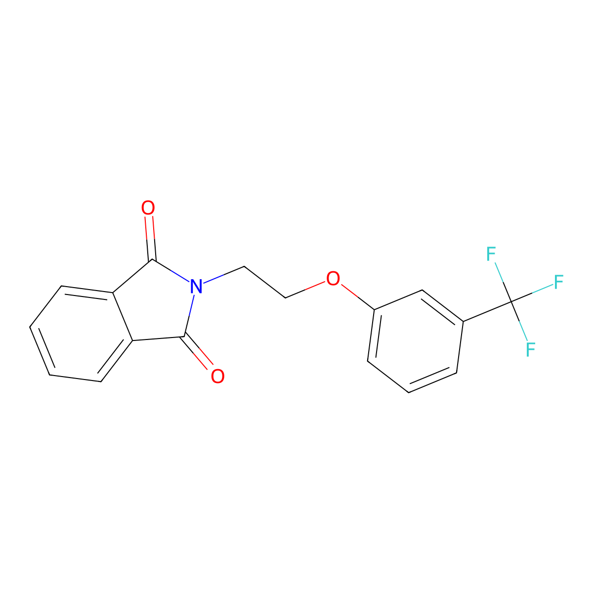 2-[2-[3-(Trifluoromethyl)phenoxy]ethyl]isoindole-1,3-dione molecular structure, CAS 321432-39-7