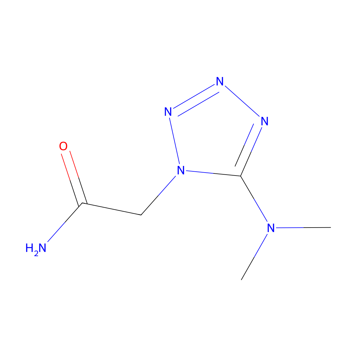 2-[5-(dimethylamino)-1H-1,2,3,4-tetraazol-1-yl]acetamide molecular structure, CAS 321432-54-6