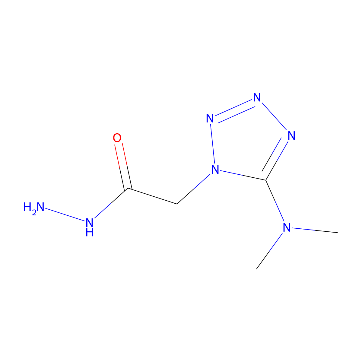 2-[5-(dimethylamino)-1H-1,2,3,4-tetraazol-1-yl]acetohydrazide molecular structure, CAS 321432-55-7