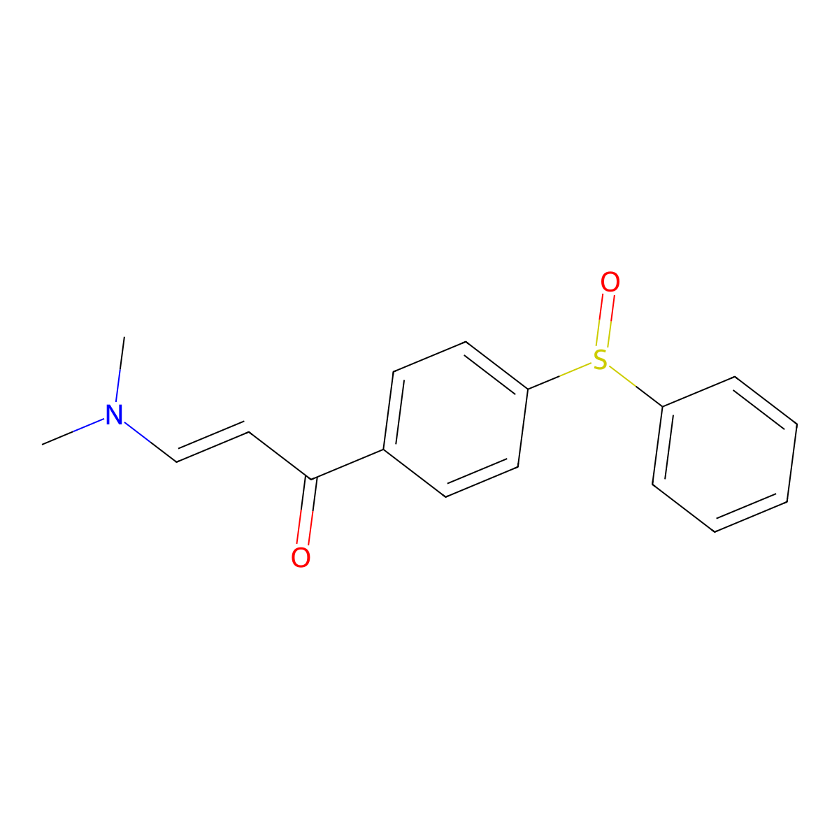 3-(Dimethylamino)-1-[4-(phenylsulfinyl)phenyl]-2-propen-1-one molecular structure, CAS 321432-56-8