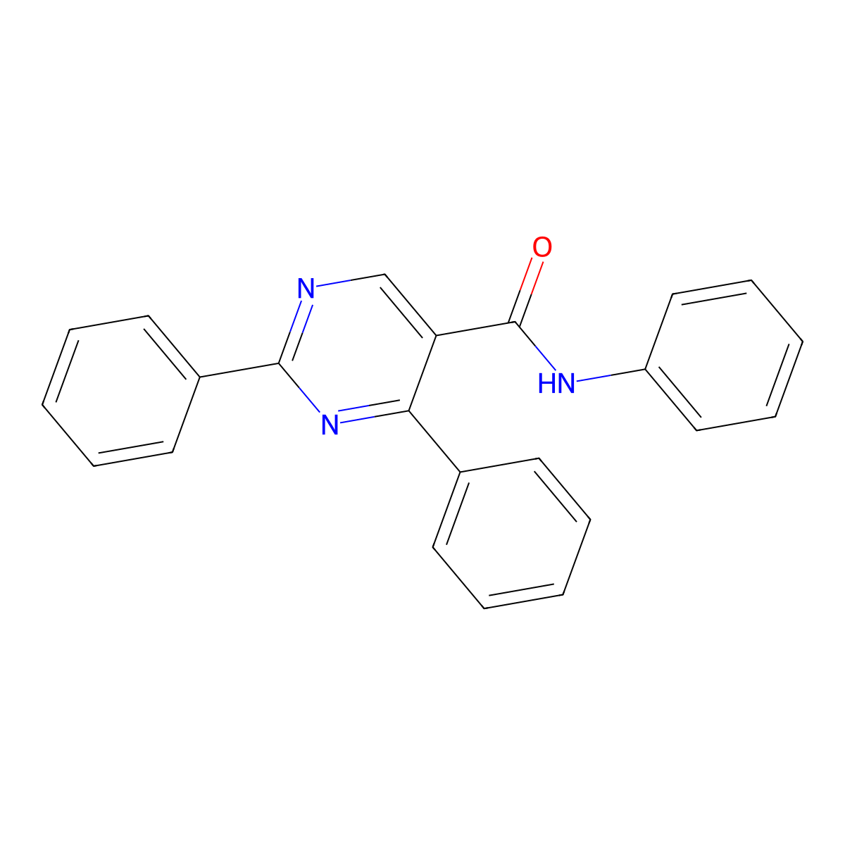 N,2,4-triphenylpyrimidine-5-carboxamide molecular structure, CAS 321433-18-5