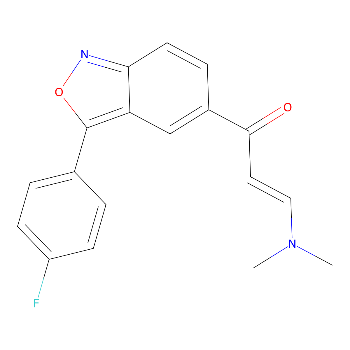 3-(Dimethylamino)-1-[3-(4-fluorophenyl)-2,1-benzisoxazol-5-yl]-2-propen-1-one molecular structure, CAS 321433-31-2