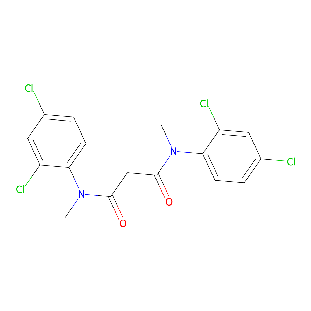 N,N'-bis(2,4-dichlorophenyl)-N,N'-dimethylpropanediamide molecular structure, CAS 321433-57-2