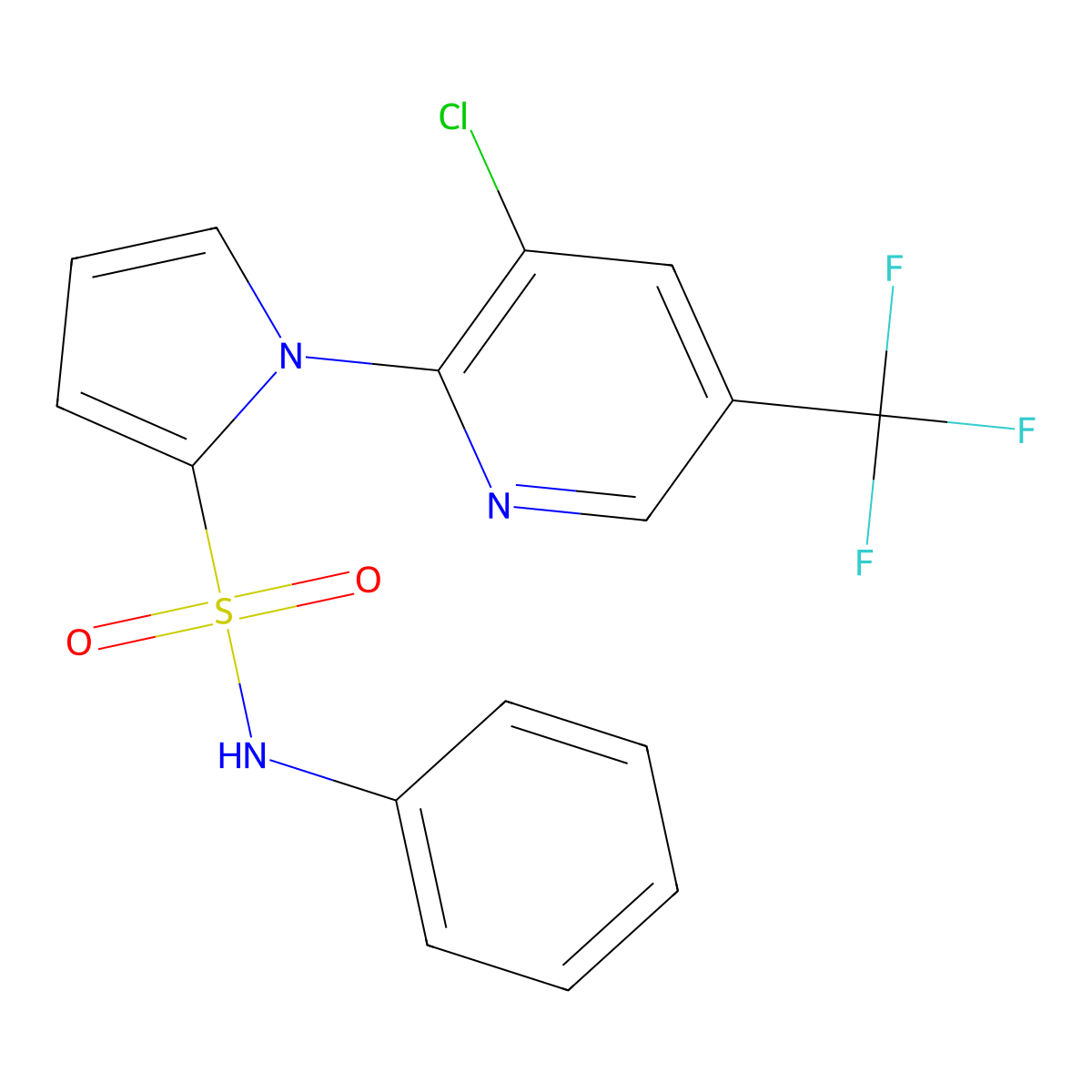 1-[3-chloro-5-(trifluoromethyl)-2-pyridinyl]-N-phenyl-1H-pyrrole-2-sulfonamide molecular structure, CAS 321433-63-0