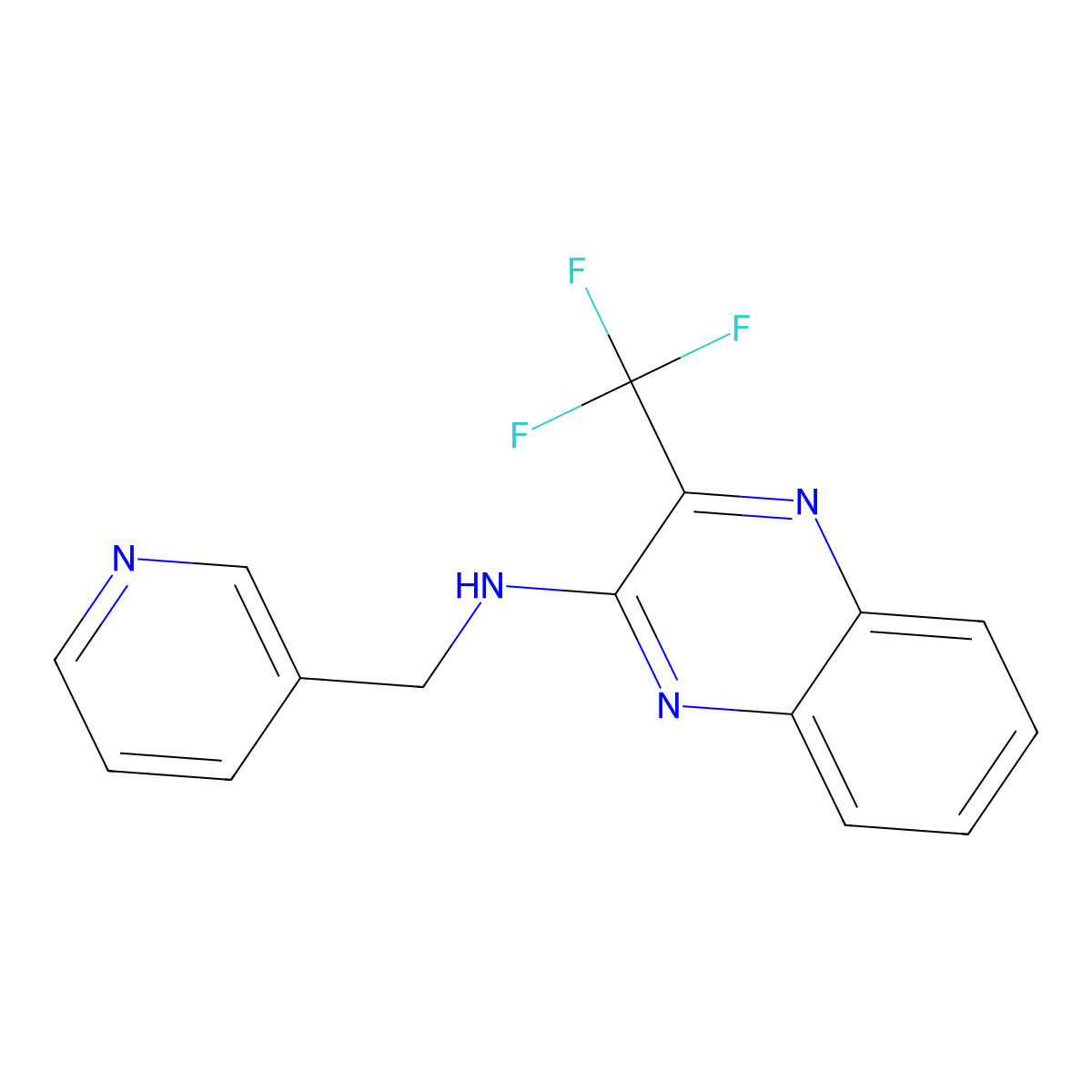 N-(3-pyridinylmethyl)-3-(trifluoromethyl)-2-quinoxalinamine molecular structure, CAS 321433-77-6