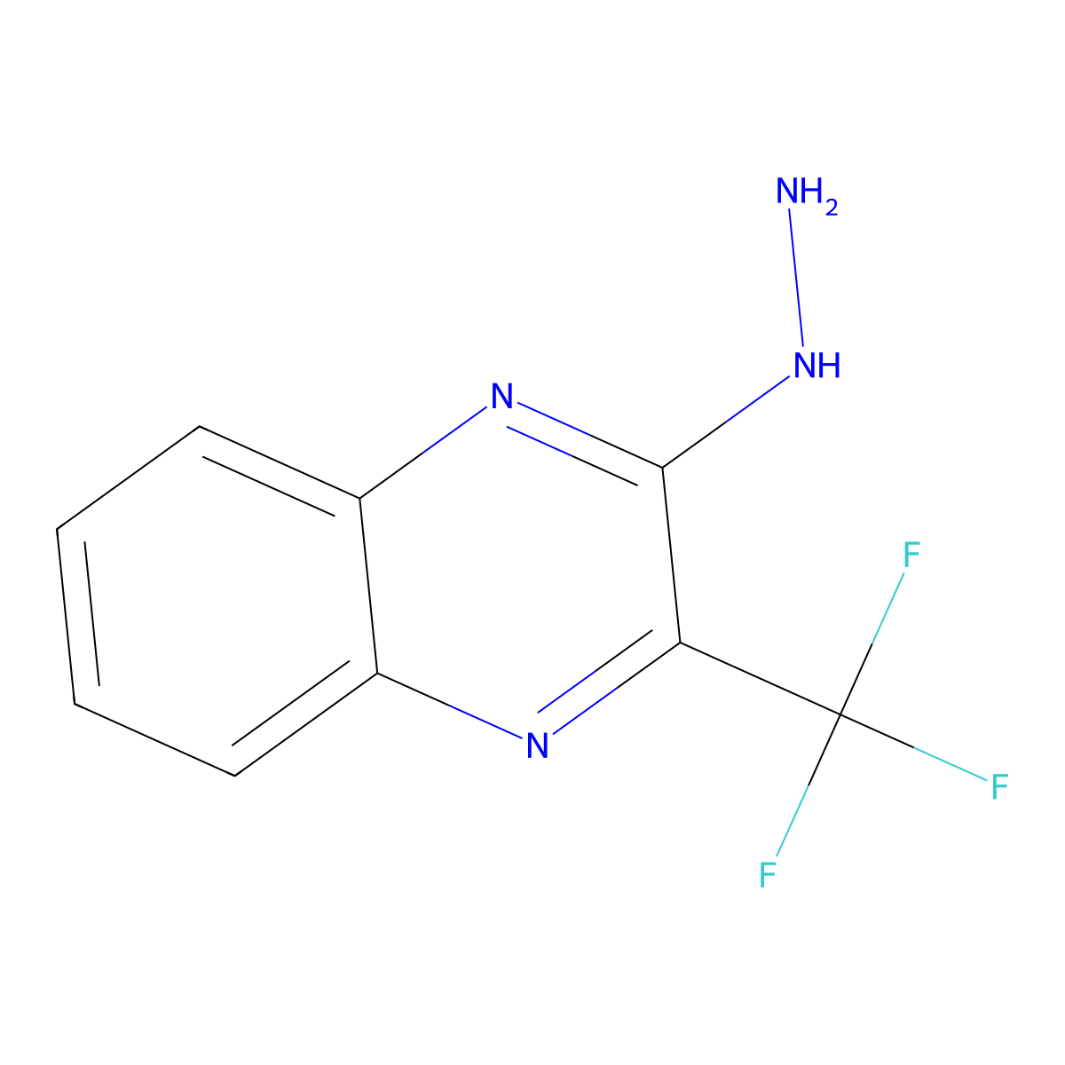 2-Hydrazino-3-(trifluoromethyl)quinoxaline molecular structure, CAS 321433-92-5