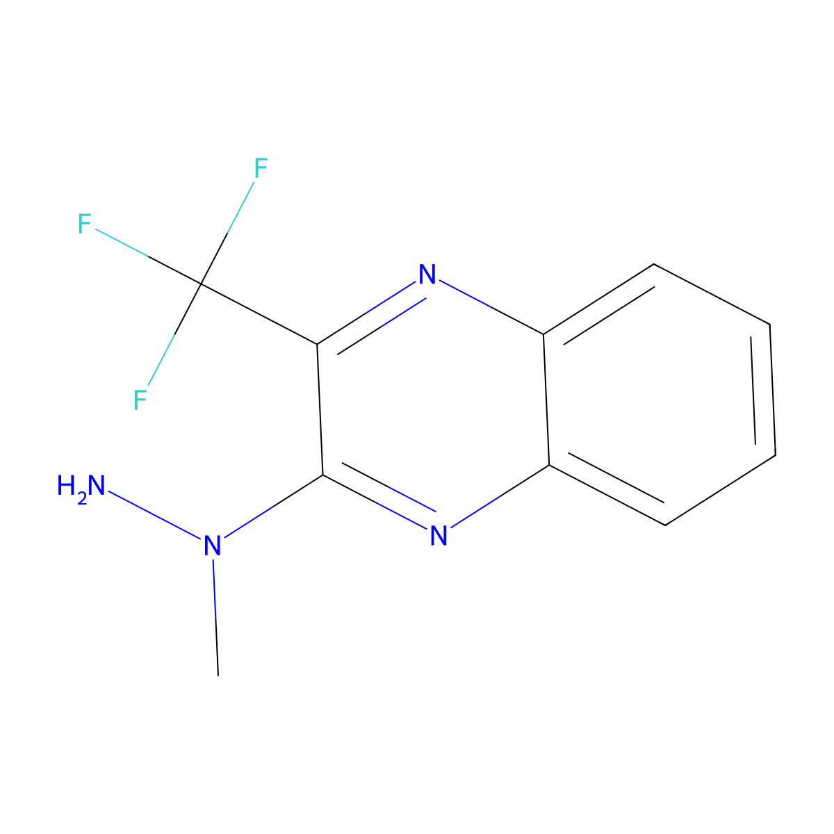 2-(1-Methylhydrazino)-3-(trifluoromethyl)quinoxaline molecular structure, CAS 321433-94-7