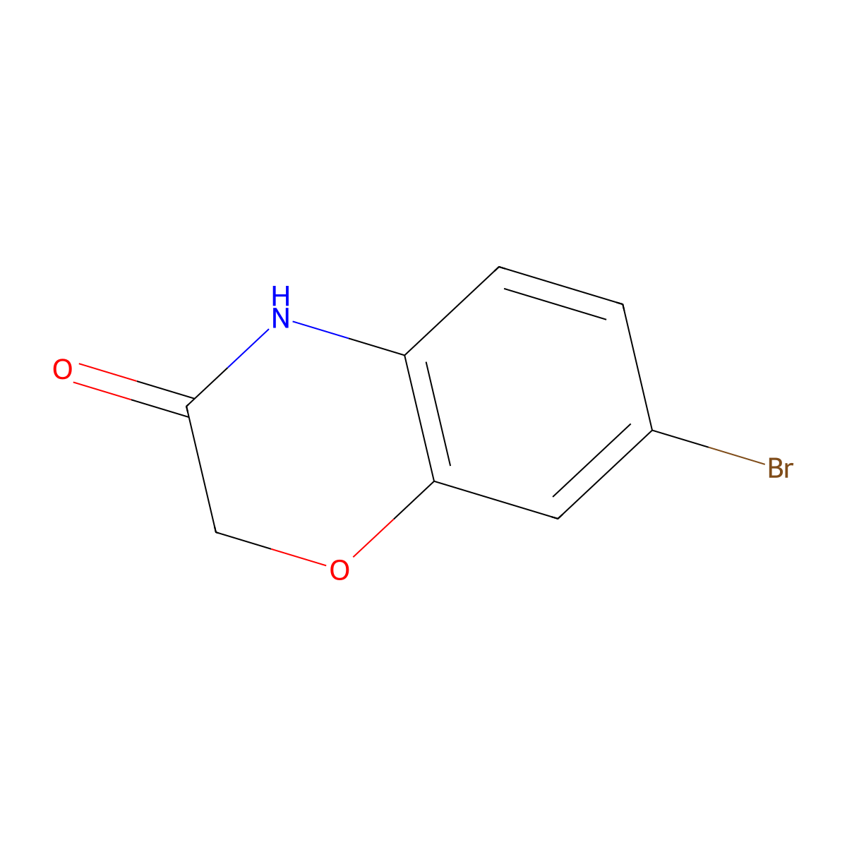 7-bromo-3,4-dihydro-2H-1,4-benzoxazin-3-one molecular structure, CAS 321436-06-0