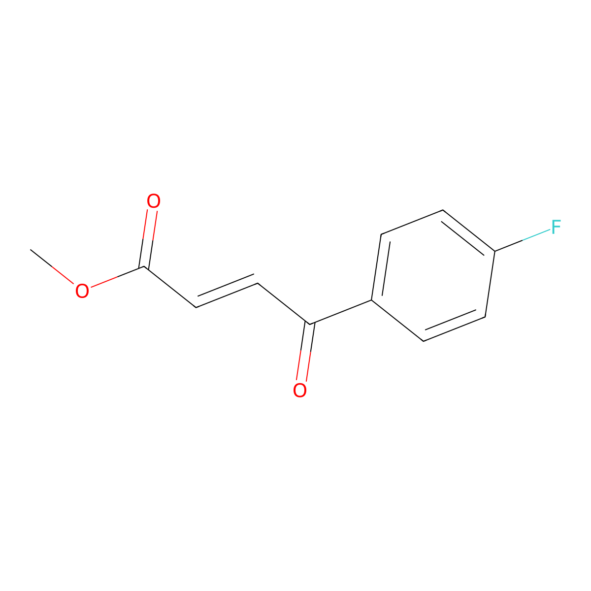 methyl (2E)-4-(4-fluorophenyl)-4-oxobut-2-enoate molecular structure, CAS 32149-25-0