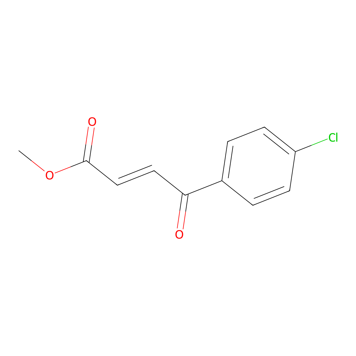methyl (E)-4-(4-chlorophenyl)-4-oxobut-2-enoate molecular structure, CAS 32149-26-1
