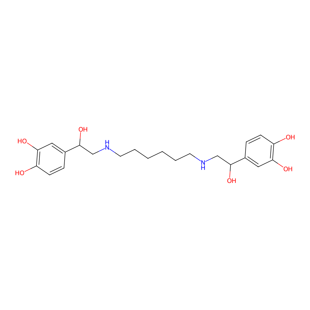 Hexoprenaline molecular structure, CAS 3215-70-1