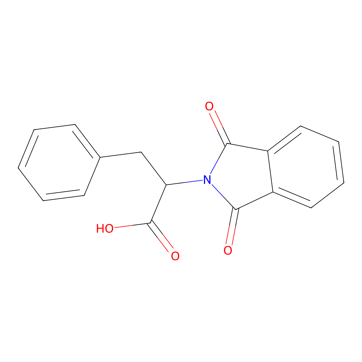(2R)-2-(1,3-dioxo-2,3-dihydro-1H-isoindol-2-yl)-3-phenylpropanoicacid molecular structure, CAS 32150-90-6