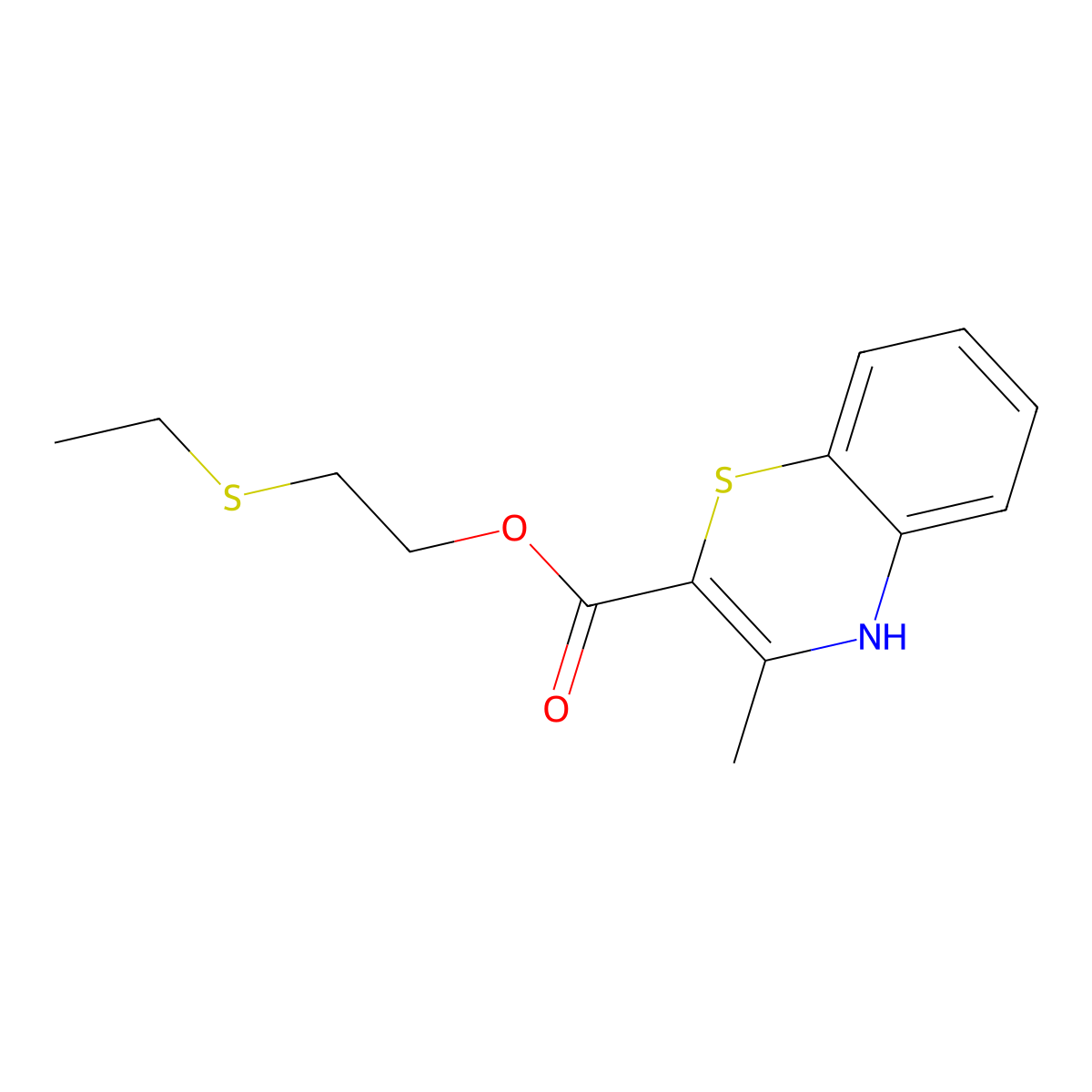 2-(ethylsulfanyl)ethyl 3-methyl-4H-1,4-benzothiazine-2-carboxylate molecular structure, CAS 321529-78-6