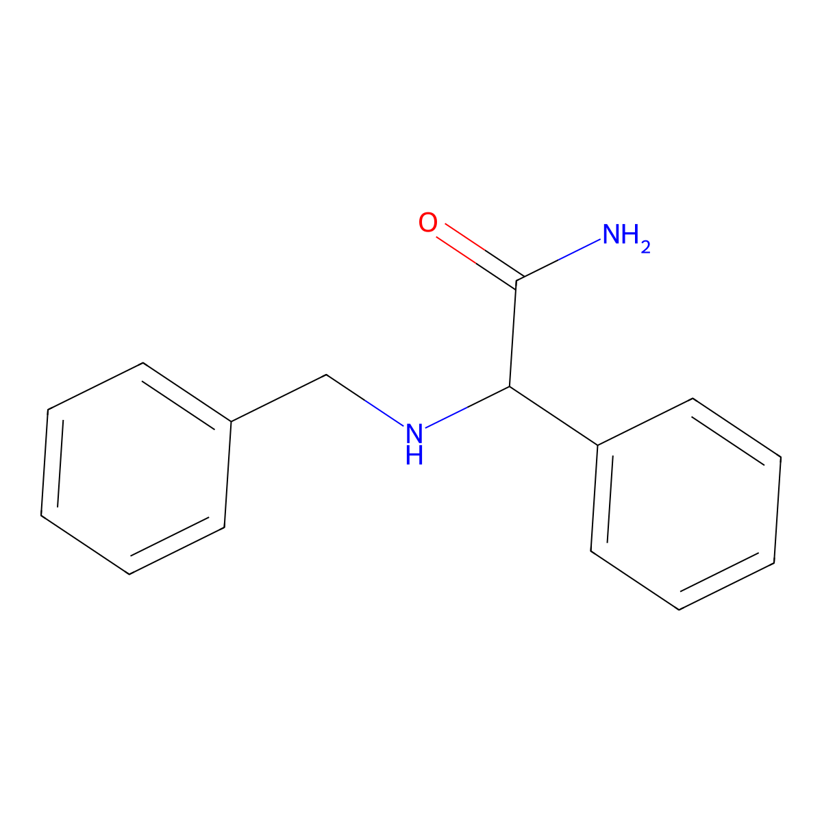 2-(Benzylamino)-2-phenylacetamide molecular structure, CAS 32153-16-5