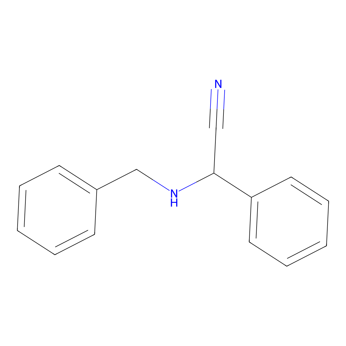 2-(Benzylamino)-2-phenylacetonitrile molecular structure, CAS 32153-18-7