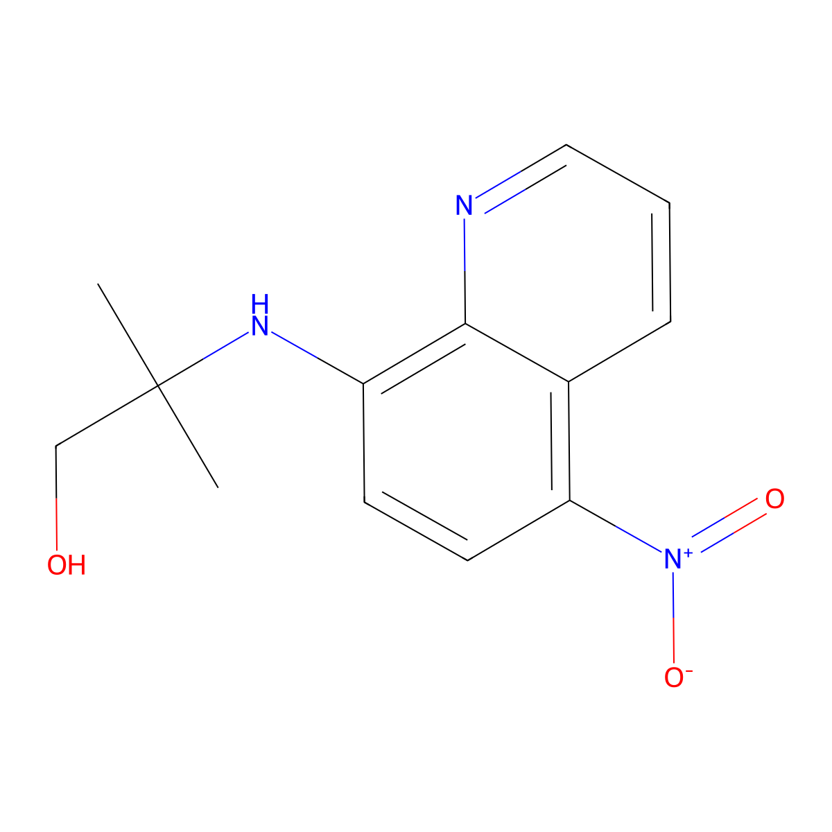 2-Methyl-2-[(5-nitroquinolin-8-yl)amino]propan-1-ol molecular structure, CAS 321531-30-0