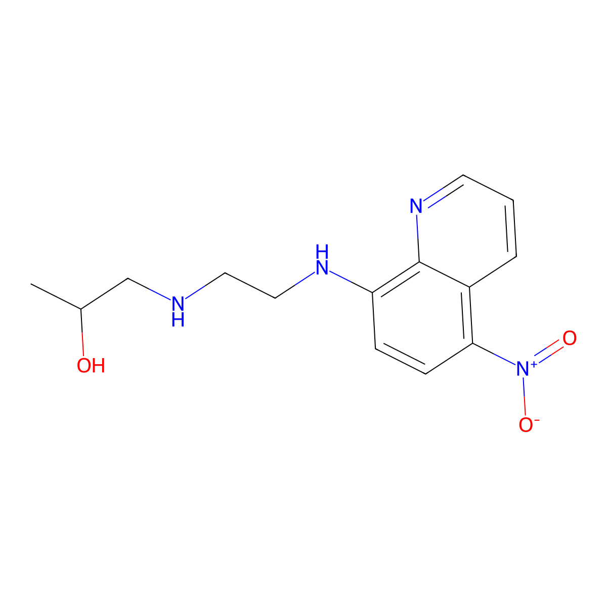 1-[2-[(5-Nitroquinolin-8-yl)amino]ethylamino]propan-2-ol molecular structure, CAS 321531-33-3
