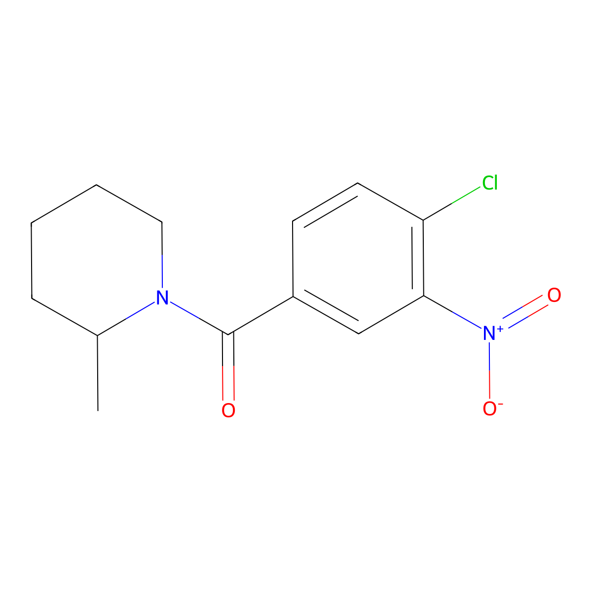 1-(4-Chloro-3-nitrobenzoyl)-2-methylpiperidine molecular structure, CAS 321531-39-9