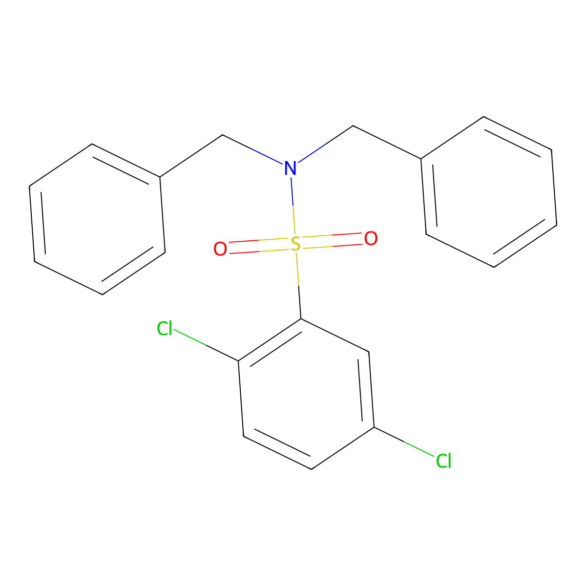 N,N-dibenzyl-2,5-dichlorobenzenesulfonamide molecular structure, CAS 321531-41-3