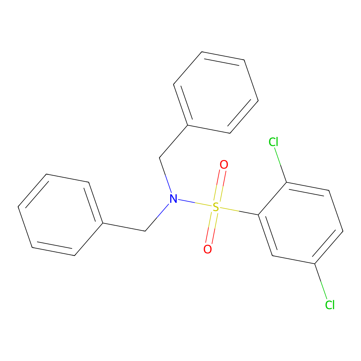 N,N-dibenzyl-2,5-dichlorobenzenesulfonamide molecular structure, CAS 321531-41-3