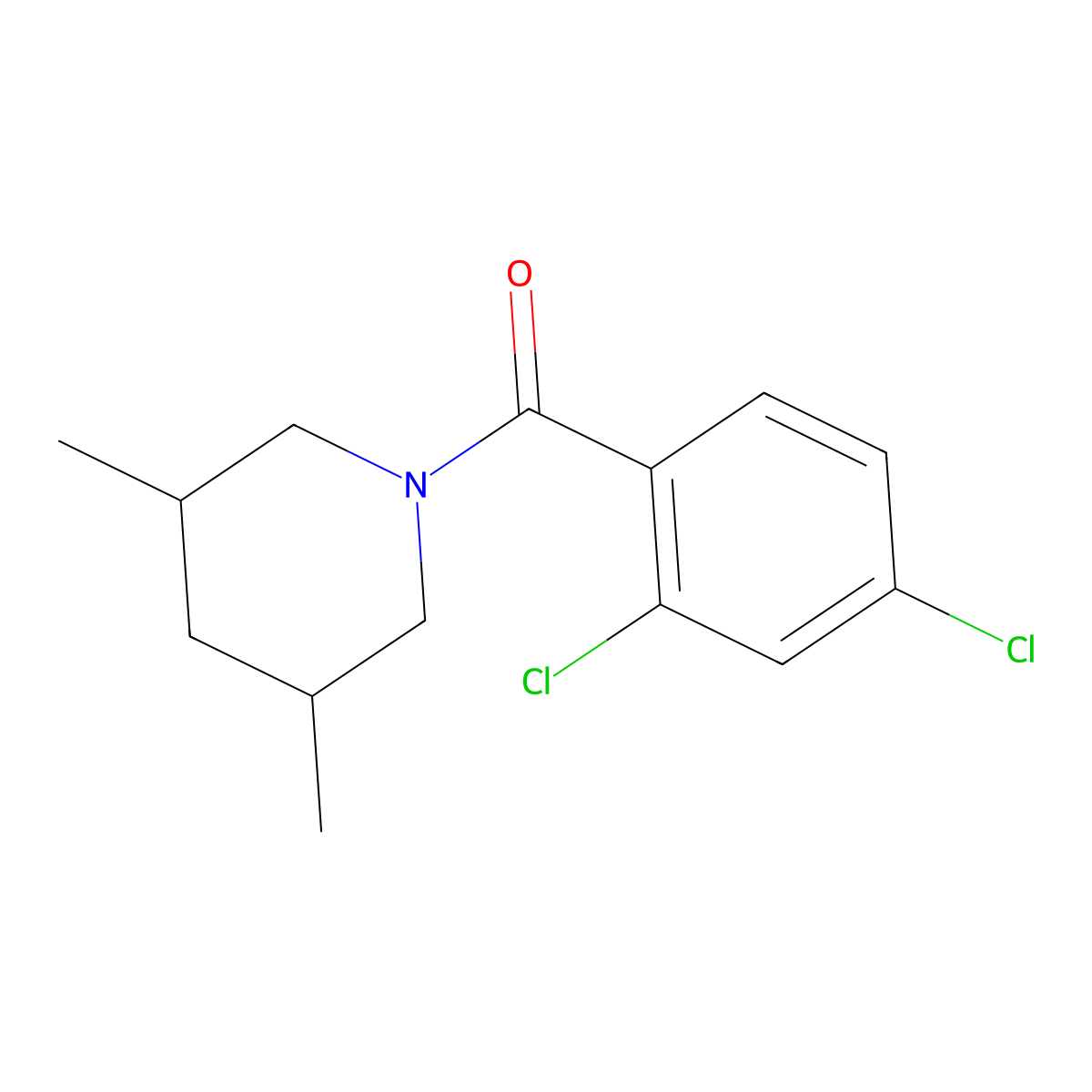 (2,4-Dichlorophenyl)(3,5-dimethylpiperidin-1-yl)methanone molecular structure, CAS 321531-46-8