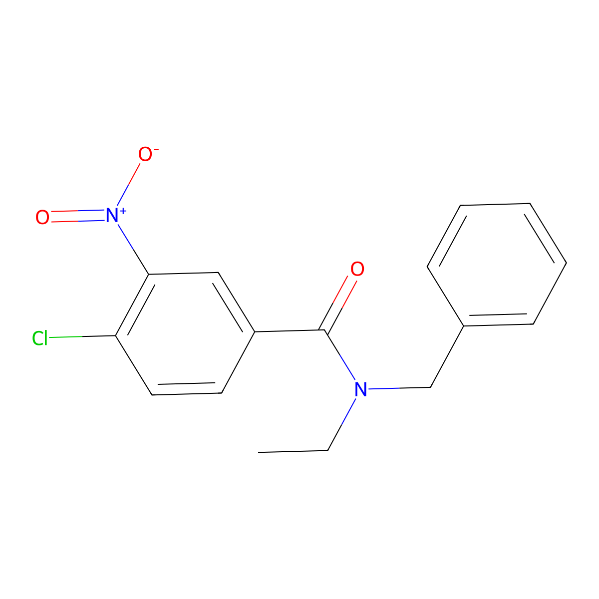 N-benzyl-4-chloro-N-ethyl-3-nitrobenzamide molecular structure, CAS 321531-51-5