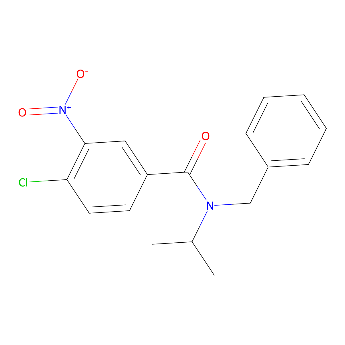 N-benzyl-4-chloro-3-nitro-N-propan-2-ylbenzamide molecular structure, CAS 321531-52-6