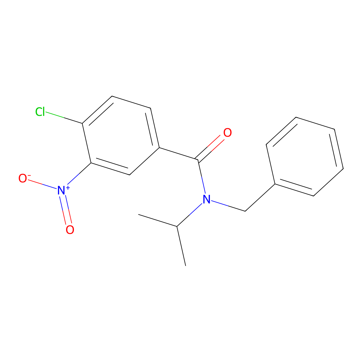N-benzyl-4-chloro-3-nitro-N-propan-2-ylbenzamide molecular structure, CAS 321531-52-6