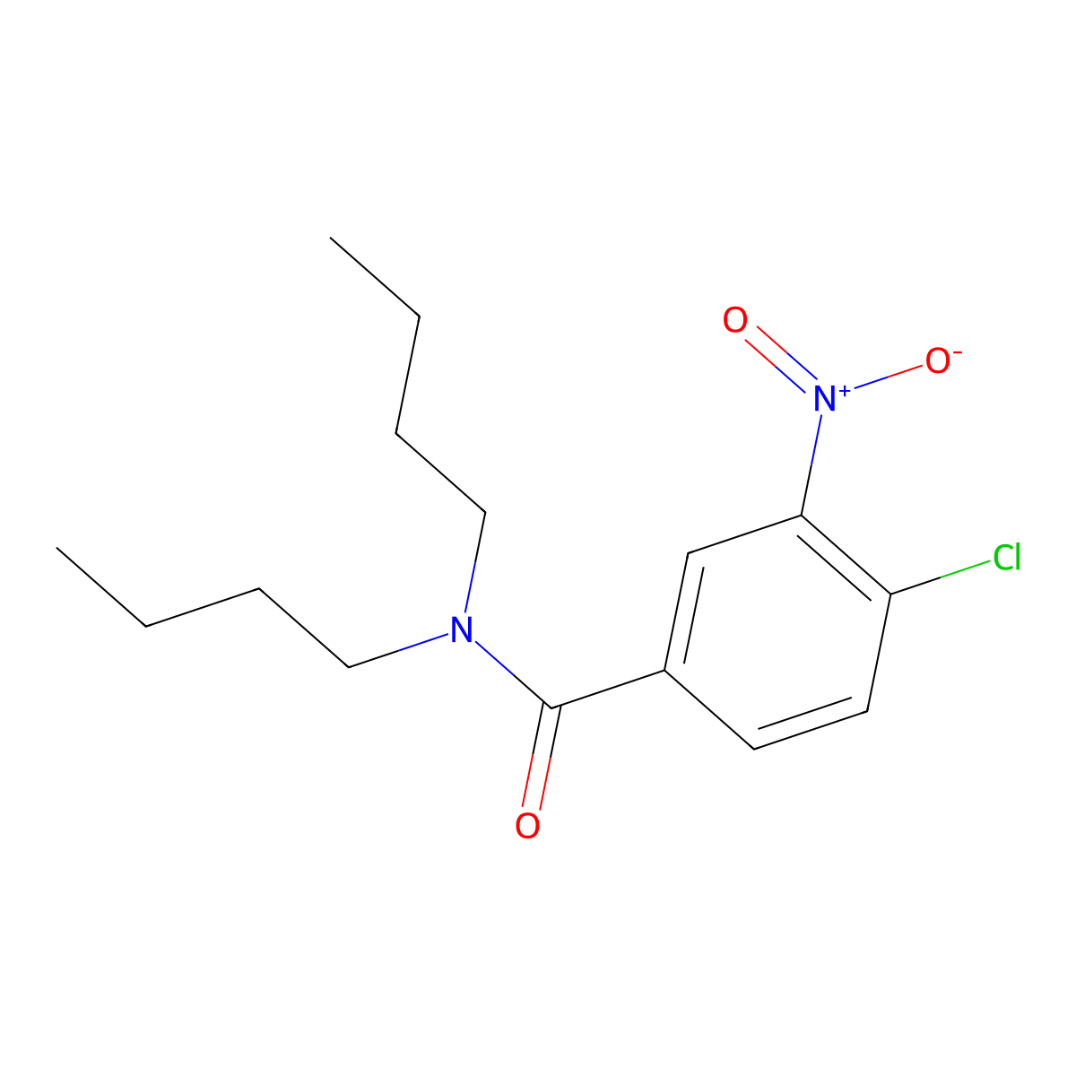N,N-dibutyl-4-chloro-3-nitrobenzamide molecular structure, CAS 321531-56-0