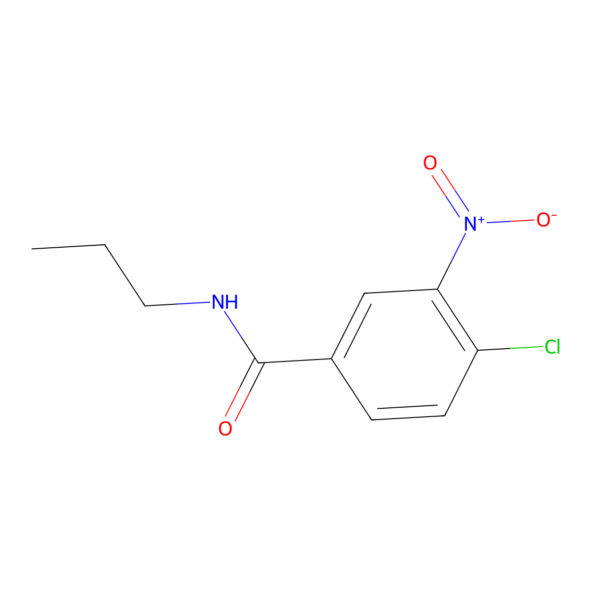4-chloro-3-nitro-N-propylbenzamide molecular structure, CAS 321531-57-1