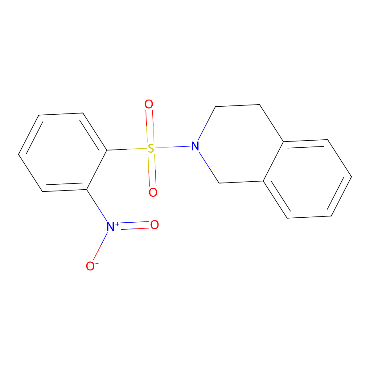 2-({2-Nitrophenyl}sulfonyl)-1,2,3,4-tetrahydroisoquinoline molecular structure, CAS 321531-68-4