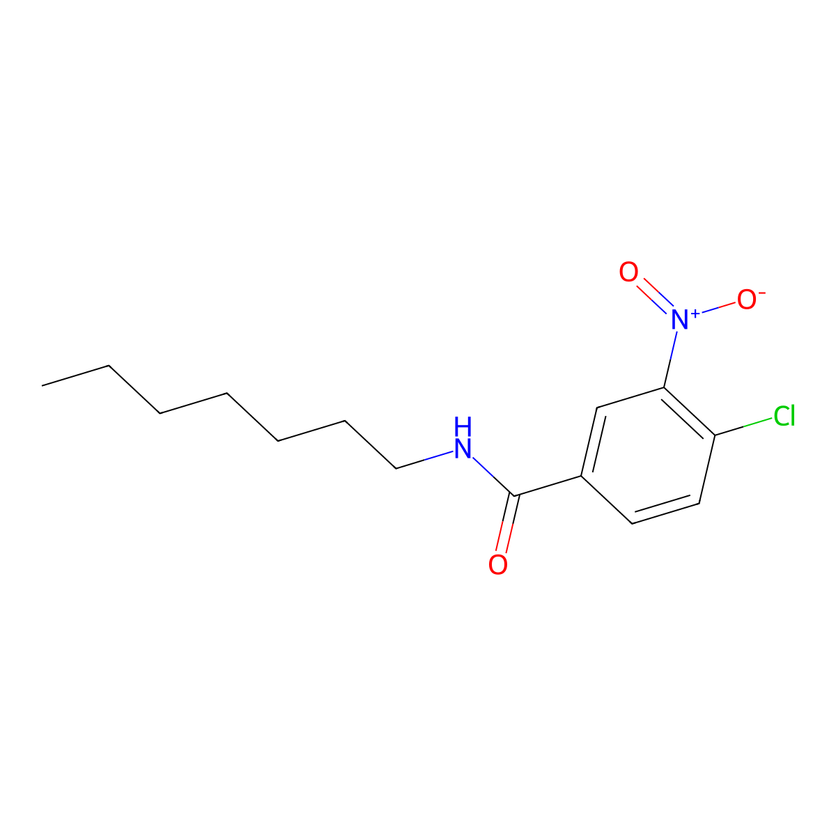 4-chloro-N-heptyl-3-nitrobenzamide molecular structure, CAS 321531-74-2