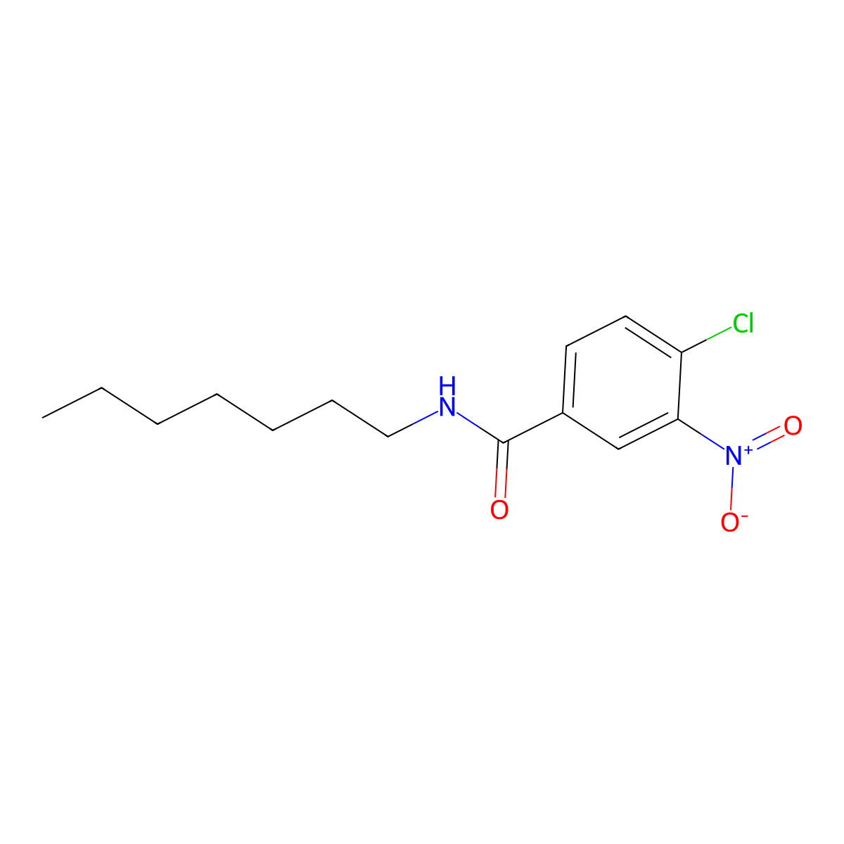 4-chloro-N-heptyl-3-nitrobenzamide molecular structure, CAS 321531-74-2