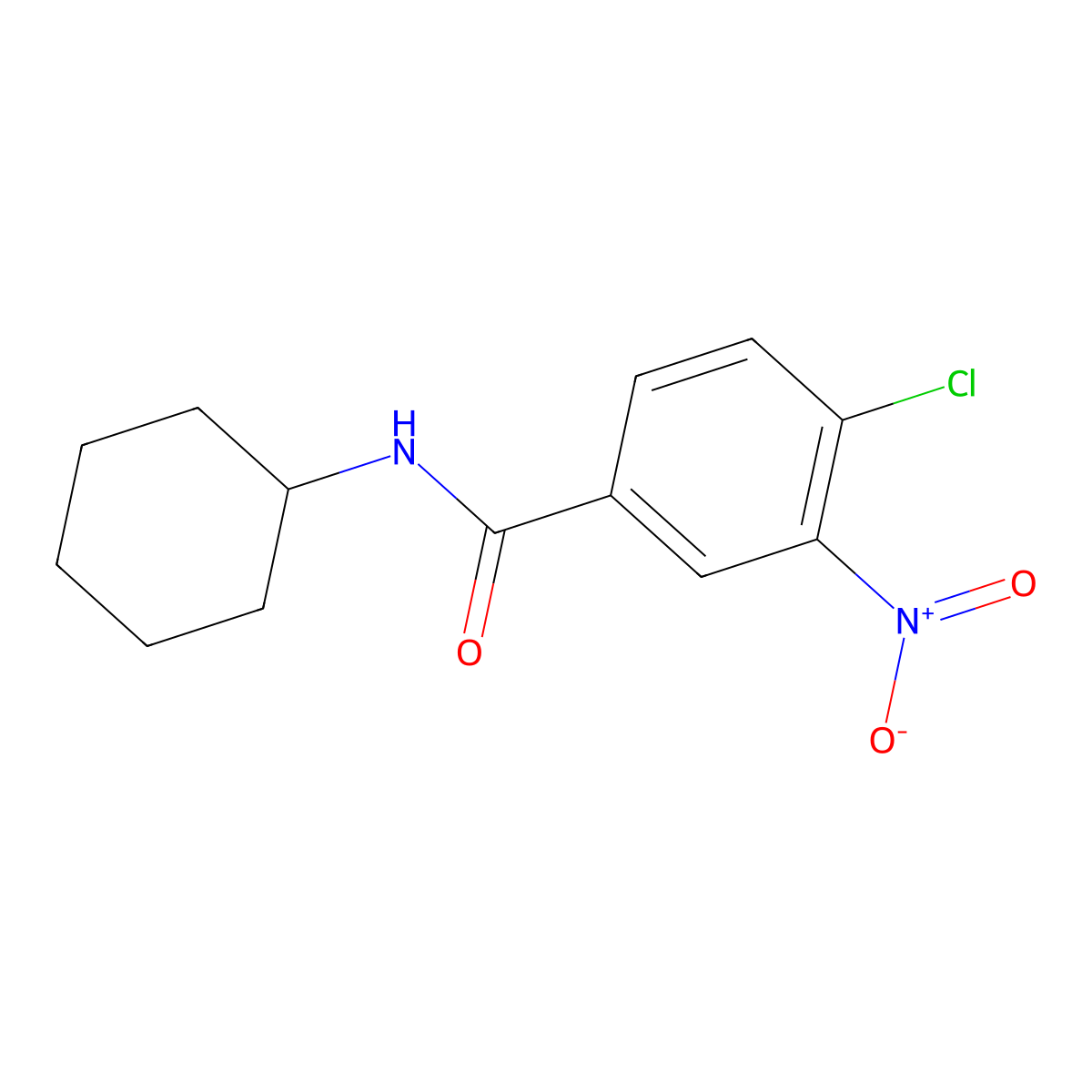 4-chloro-N-cyclohexyl-3-nitrobenzamide molecular structure, CAS 321531-75-3