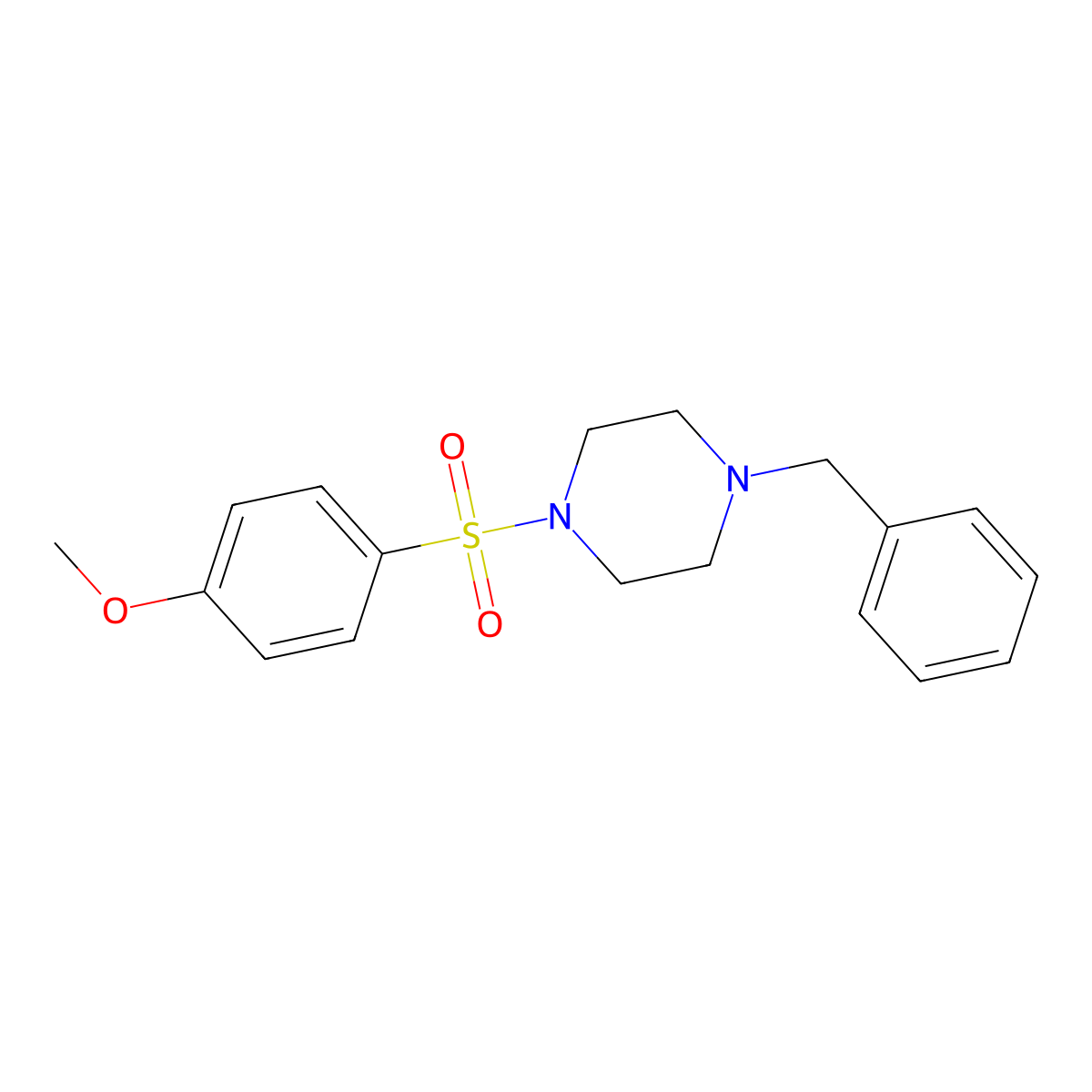 1-Benzyl-4-(4-methoxyphenyl)sulfonylpiperazine molecular structure, CAS 321531-79-7