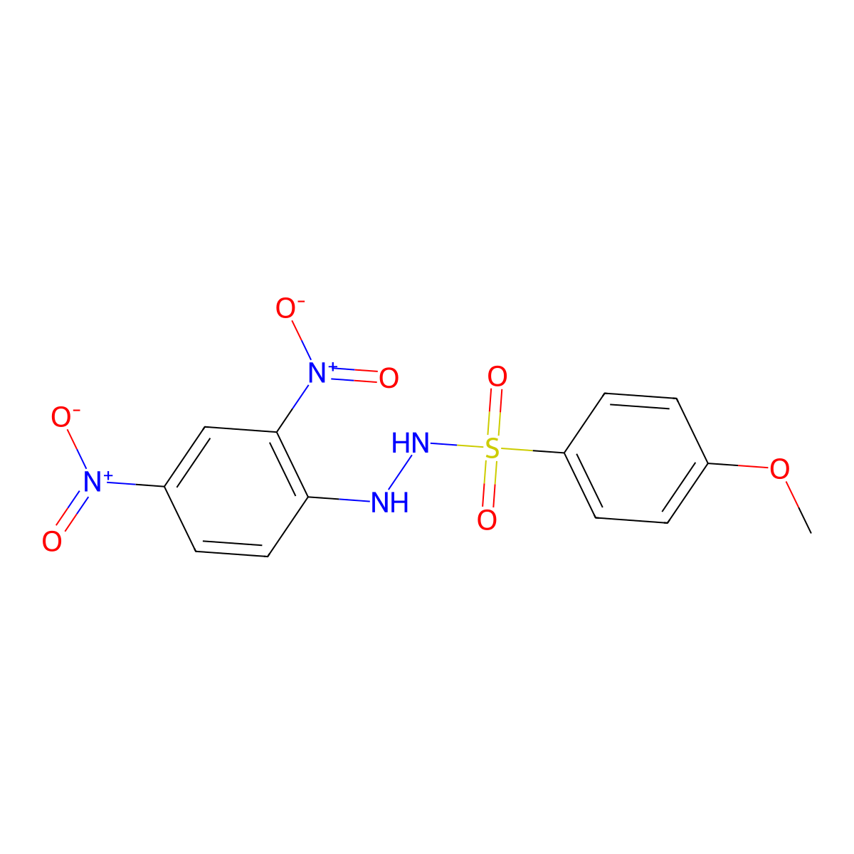 N'-(2,4-dinitrophenyl)-4-methoxybenzenesulfonohydrazide molecular structure, CAS 321531-88-8