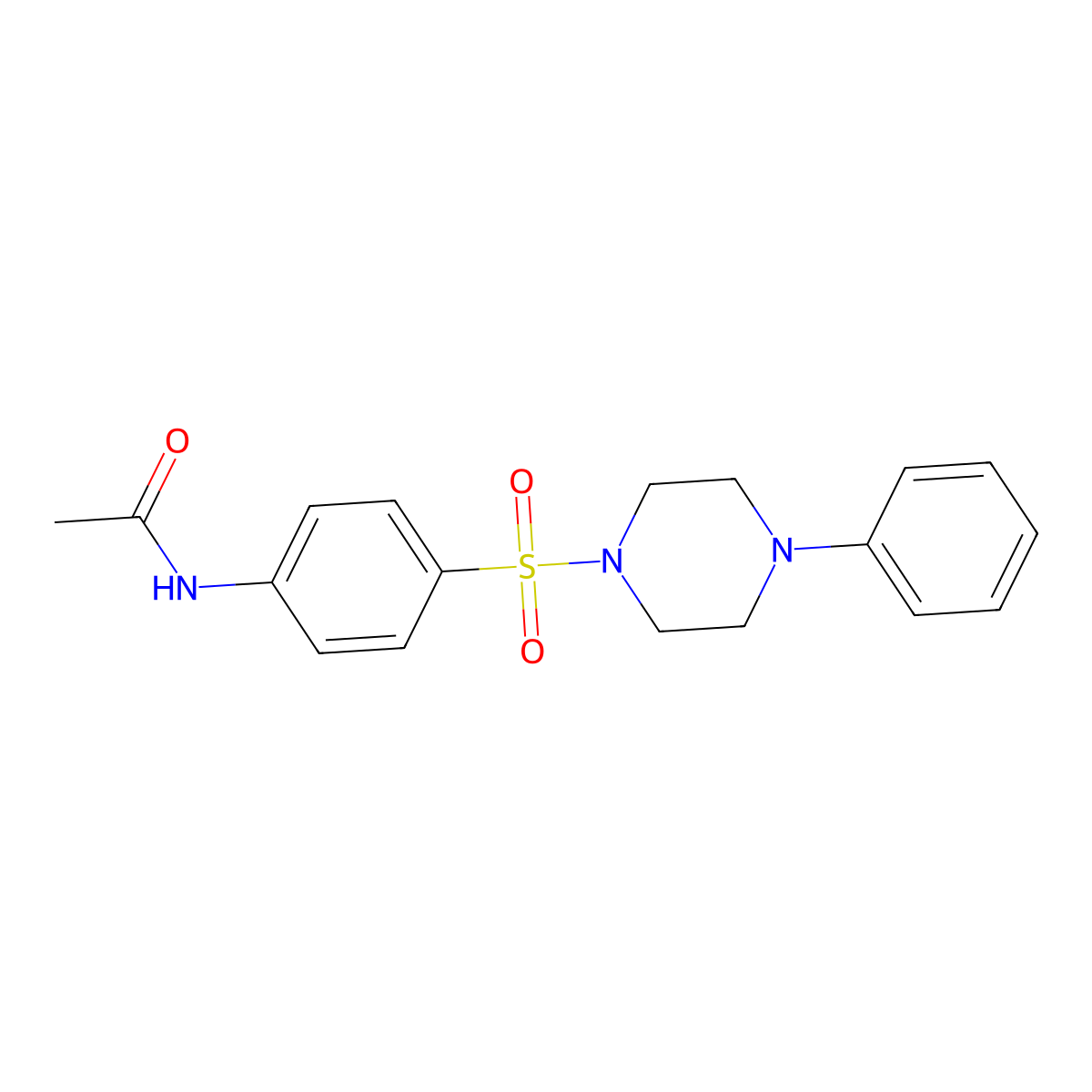 N-{4-[(4-phenylpiperazin-1-yl)sulfonyl]phenyl}acetamide molecular structure, CAS 321531-92-4