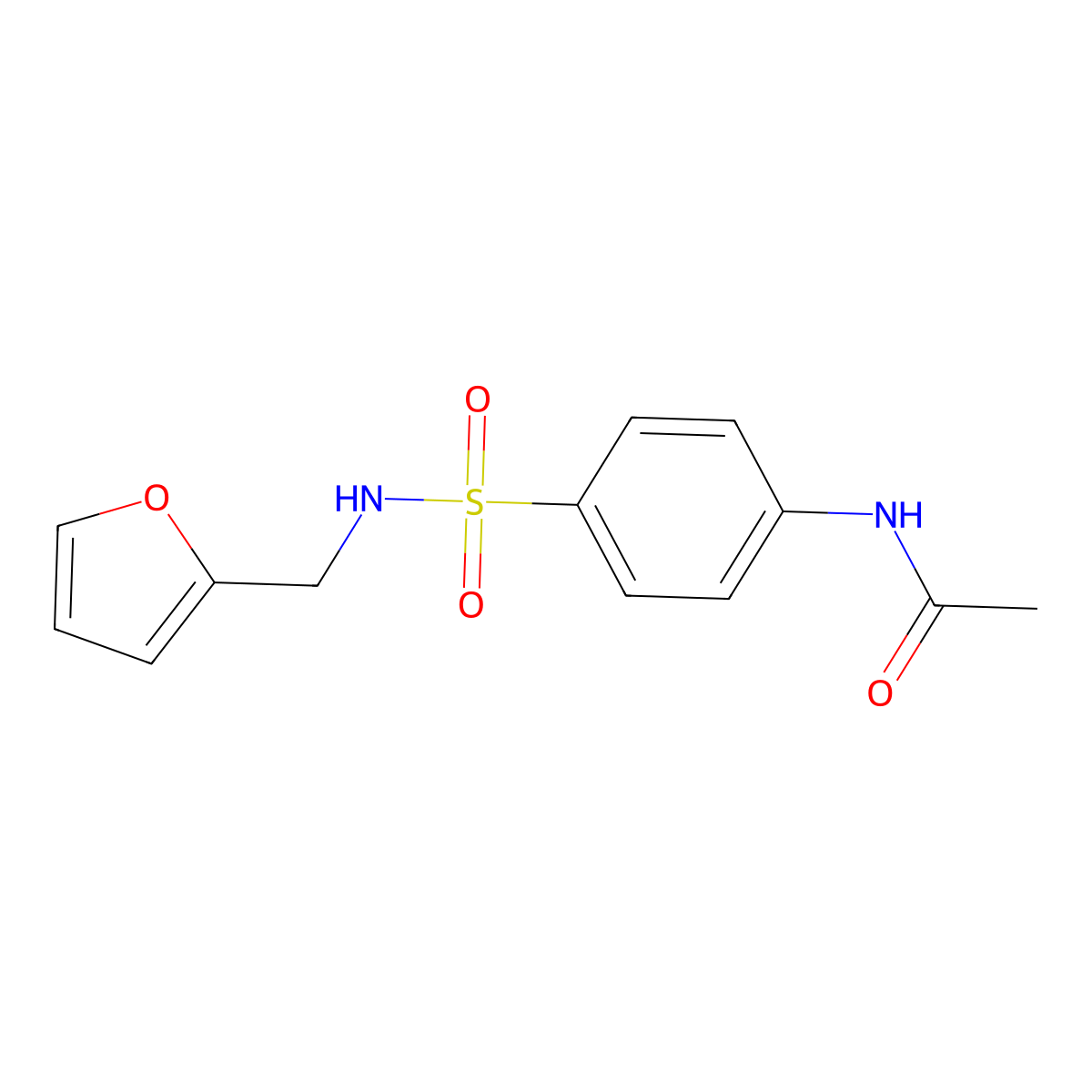 N-(4-{[(2-furylmethyl)amino]sulfonyl}phenyl)acetamide molecular structure, CAS 321531-94-6