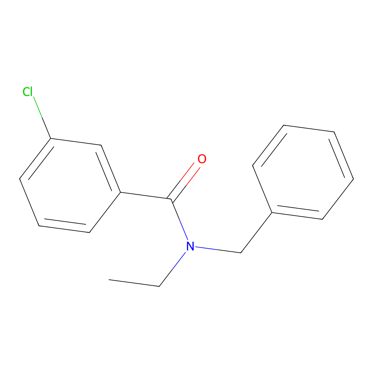 N-benzyl-3-chloro-N-ethylbenzamide molecular structure, CAS 321531-96-8