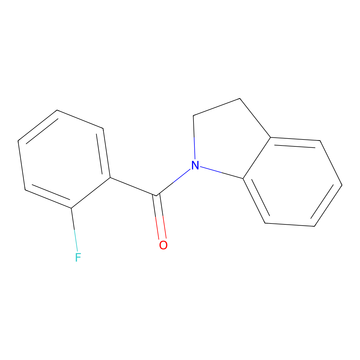 2,3-Dihydroindol-1-yl-(2-fluorophenyl)methanone molecular structure, CAS 321531-99-1