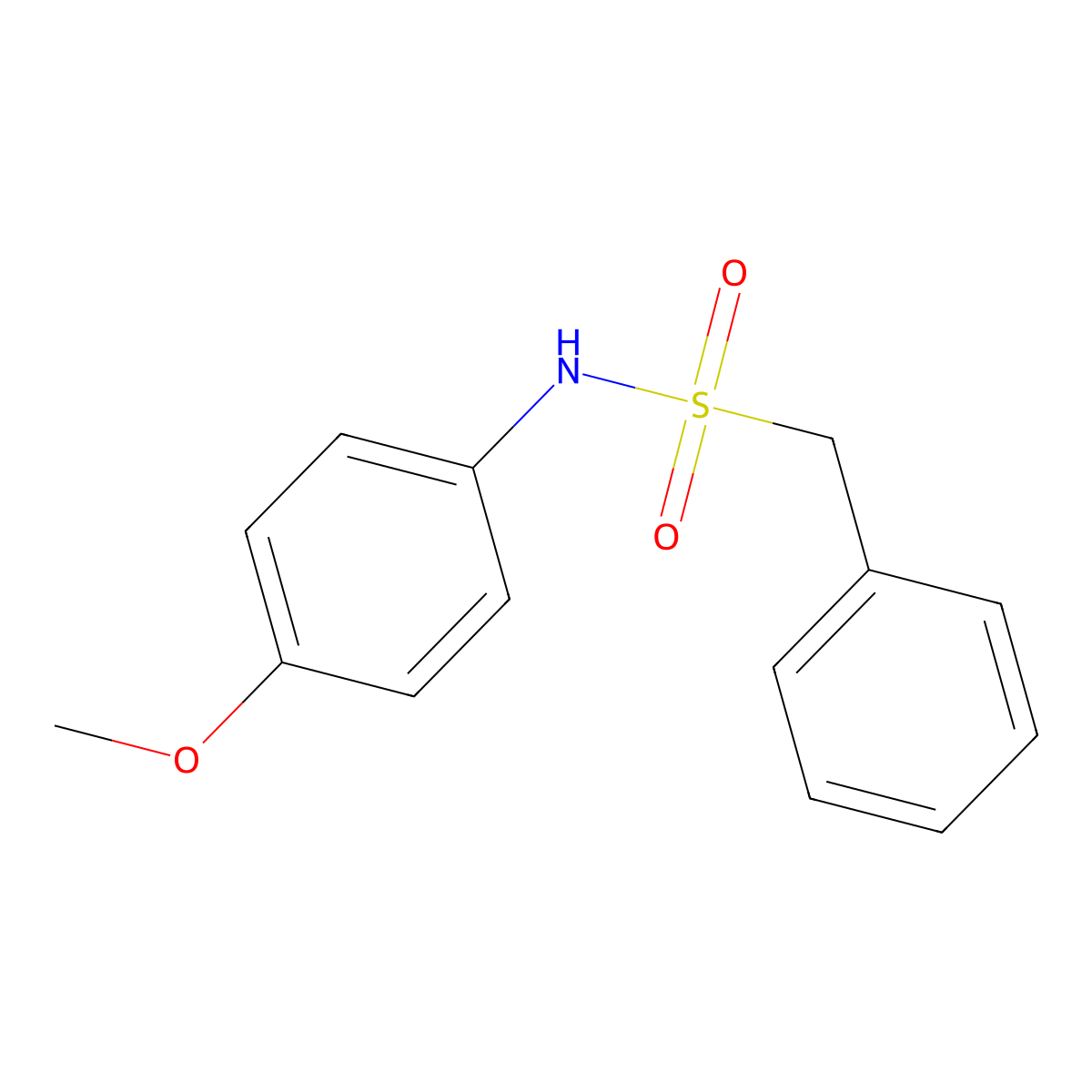 N-(4-methoxyphenyl)-1-phenylmethanesulfonamide molecular structure, CAS 321532-03-0