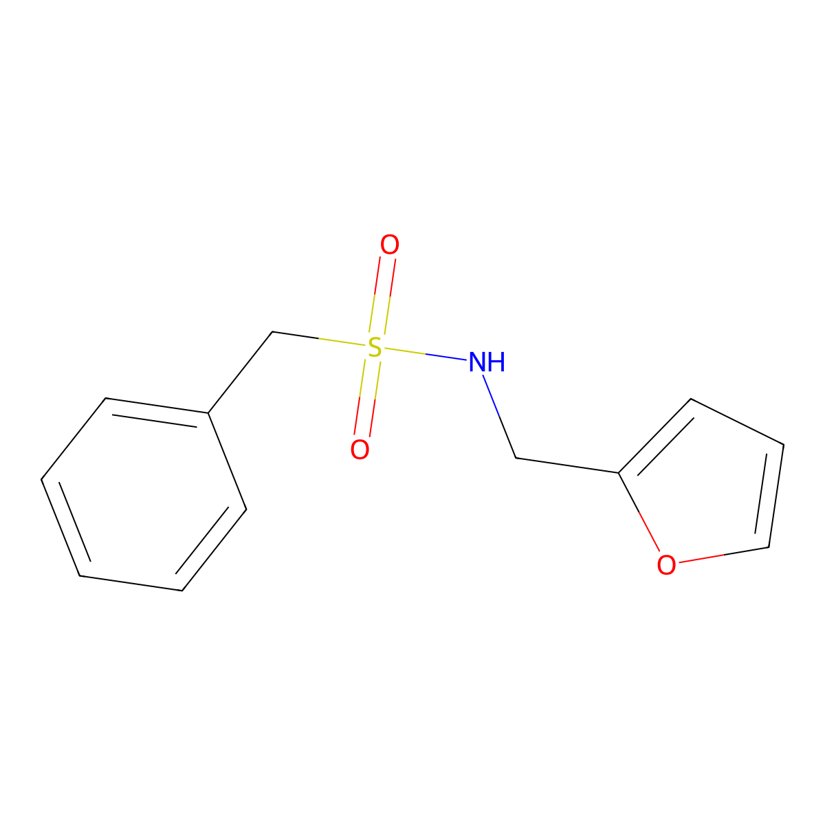 N-(furan-2-ylmethyl)-1-phenylmethanesulfonamide molecular structure, CAS 321532-04-1