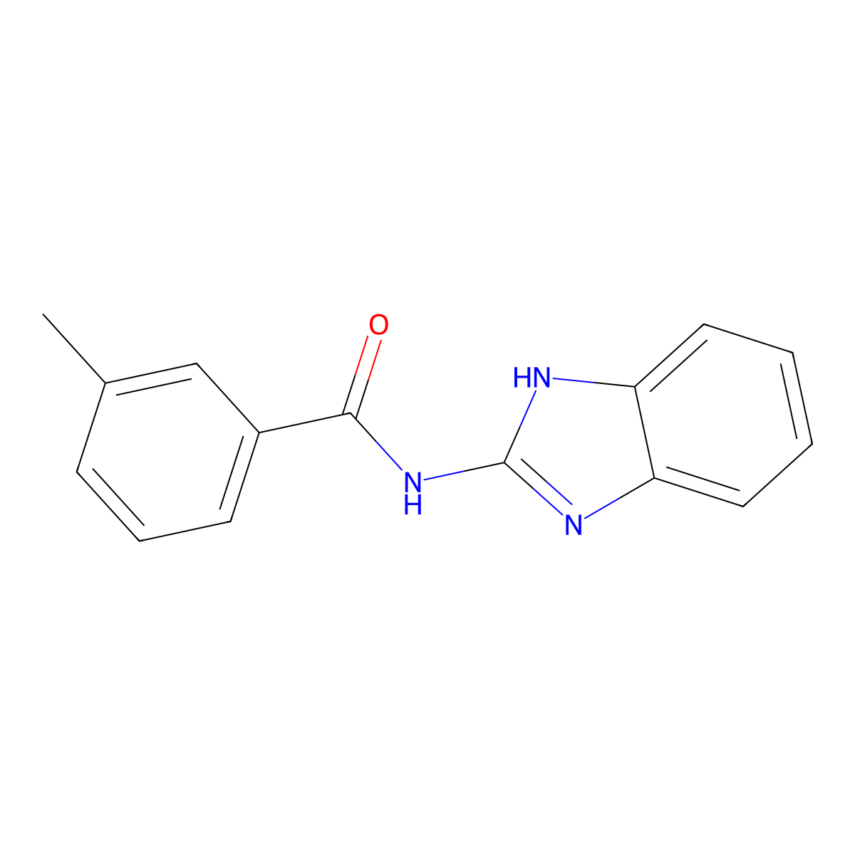 N-(1H-benzimidazol-2-yl)-3-methylbenzamide molecular structure, CAS 321532-73-4