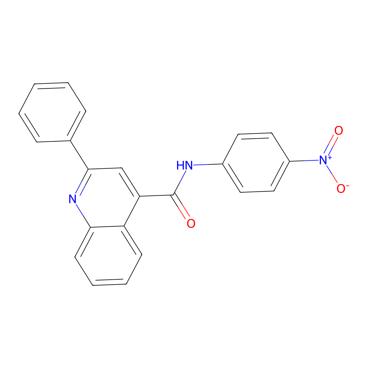 N-(4-nitrophenyl)-2-phenylquinoline-4-carboxamide molecular structure, CAS 321533-10-2