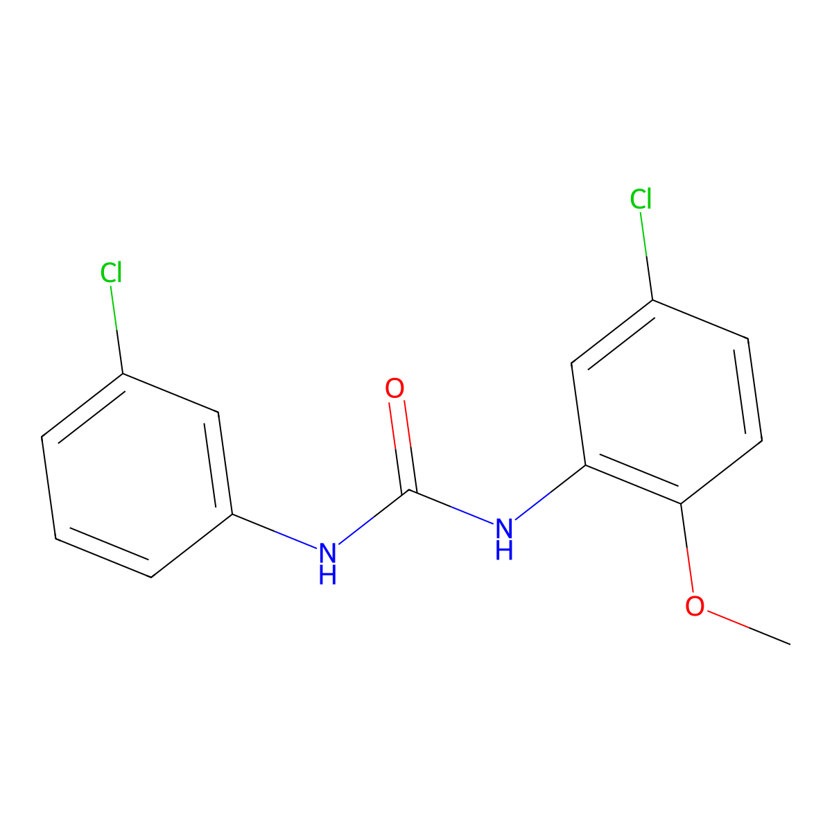 N-(5-Chloro-2-methoxyphenyl)-N'-(3-chlorophenyl)urea molecular structure, CAS 321533-20-4