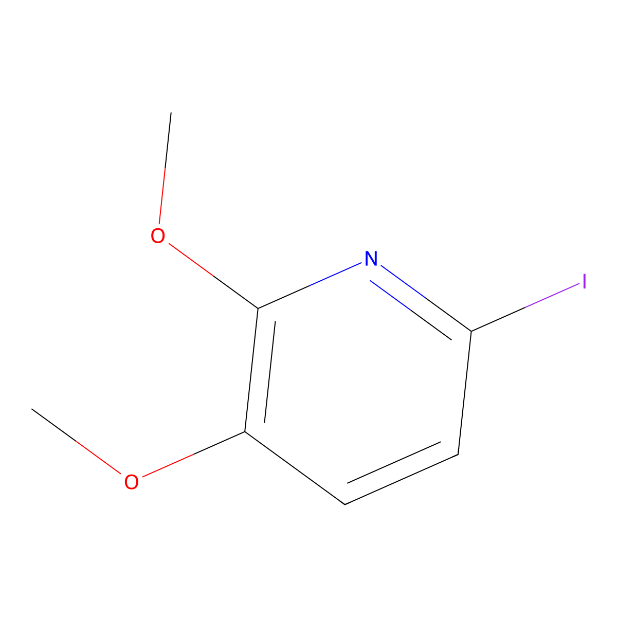 6-Iodo-2,3-dimethoxypyridine molecular structure, CAS 321535-23-3