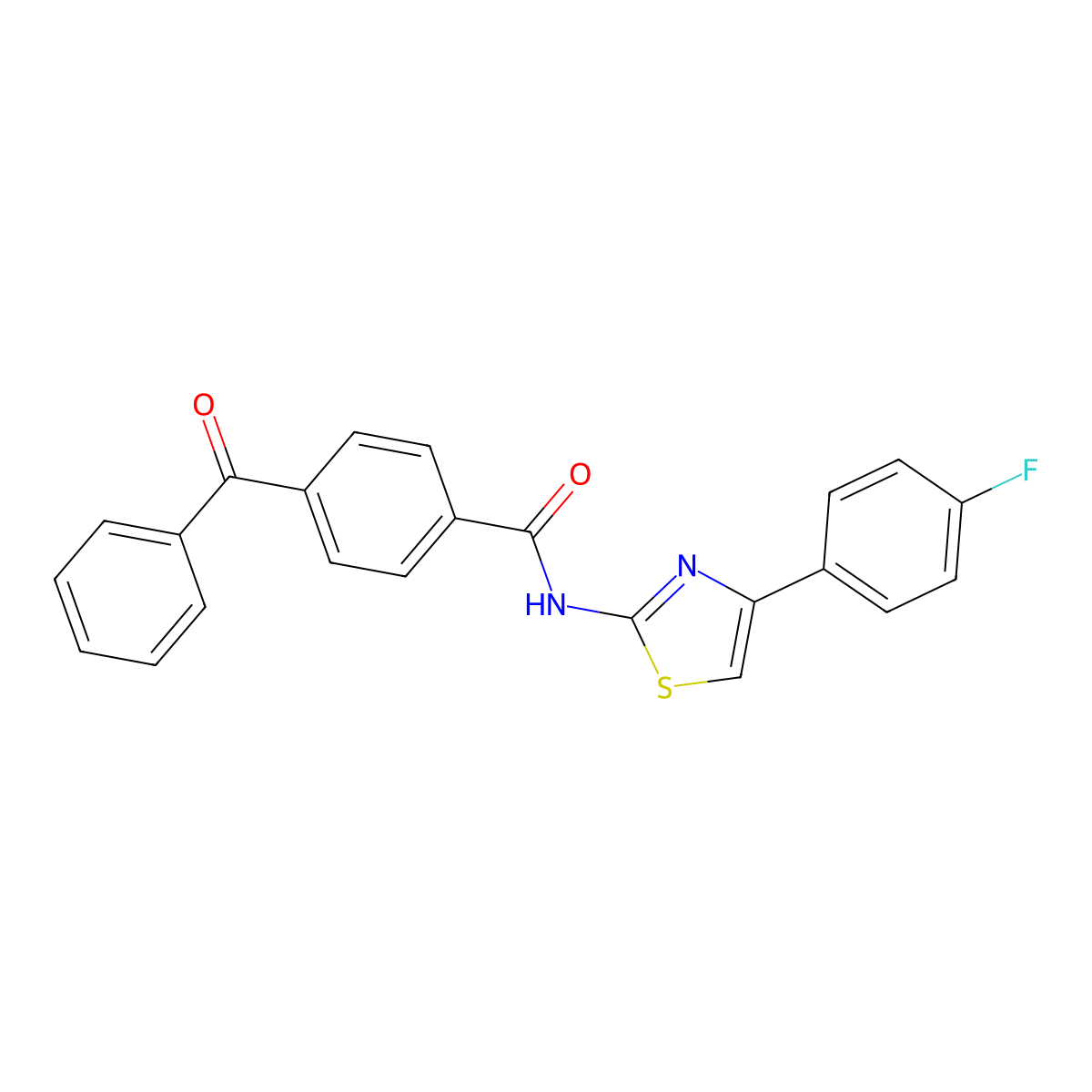 4-benzoyl-N-[4-(4-fluorophenyl)-1,3-thiazol-2-yl]benzamide molecular structure, CAS 321555-46-8