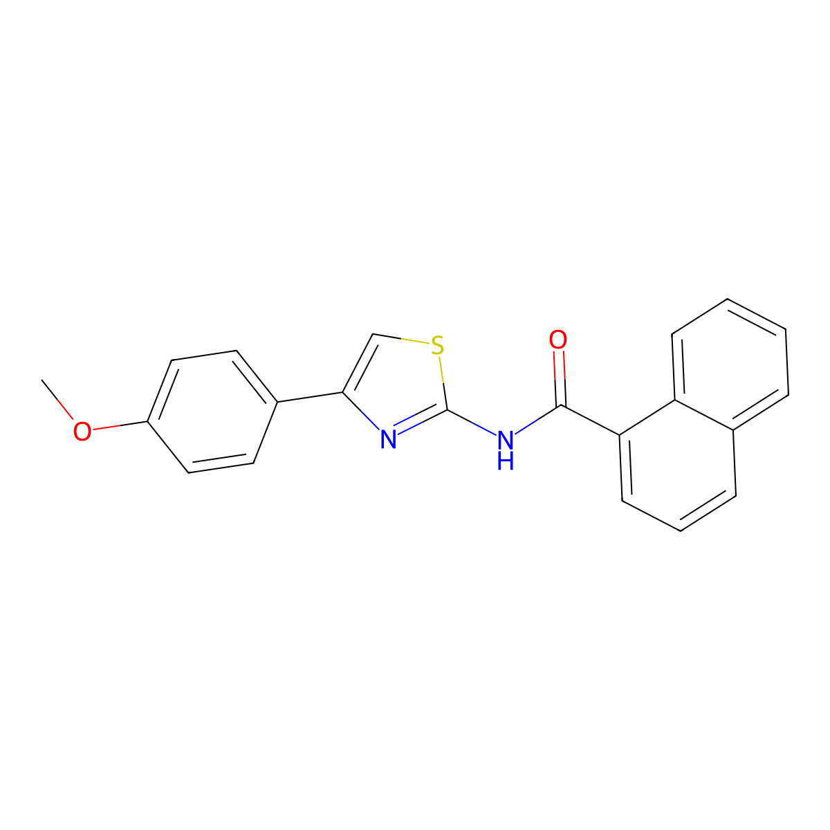N-[4-(4-methoxyphenyl)-1,3-thiazol-2-yl]naphthalene-1-carboxamide molecular structure, CAS 321555-49-1