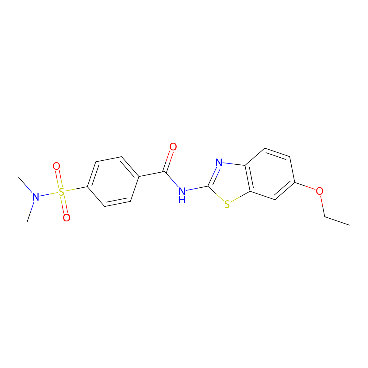 4-(dimethylsulfamoyl)-N-(6-ethoxy-1,3-benzothiazol-2-yl)benzamide molecular structure, CAS 321555-62-8