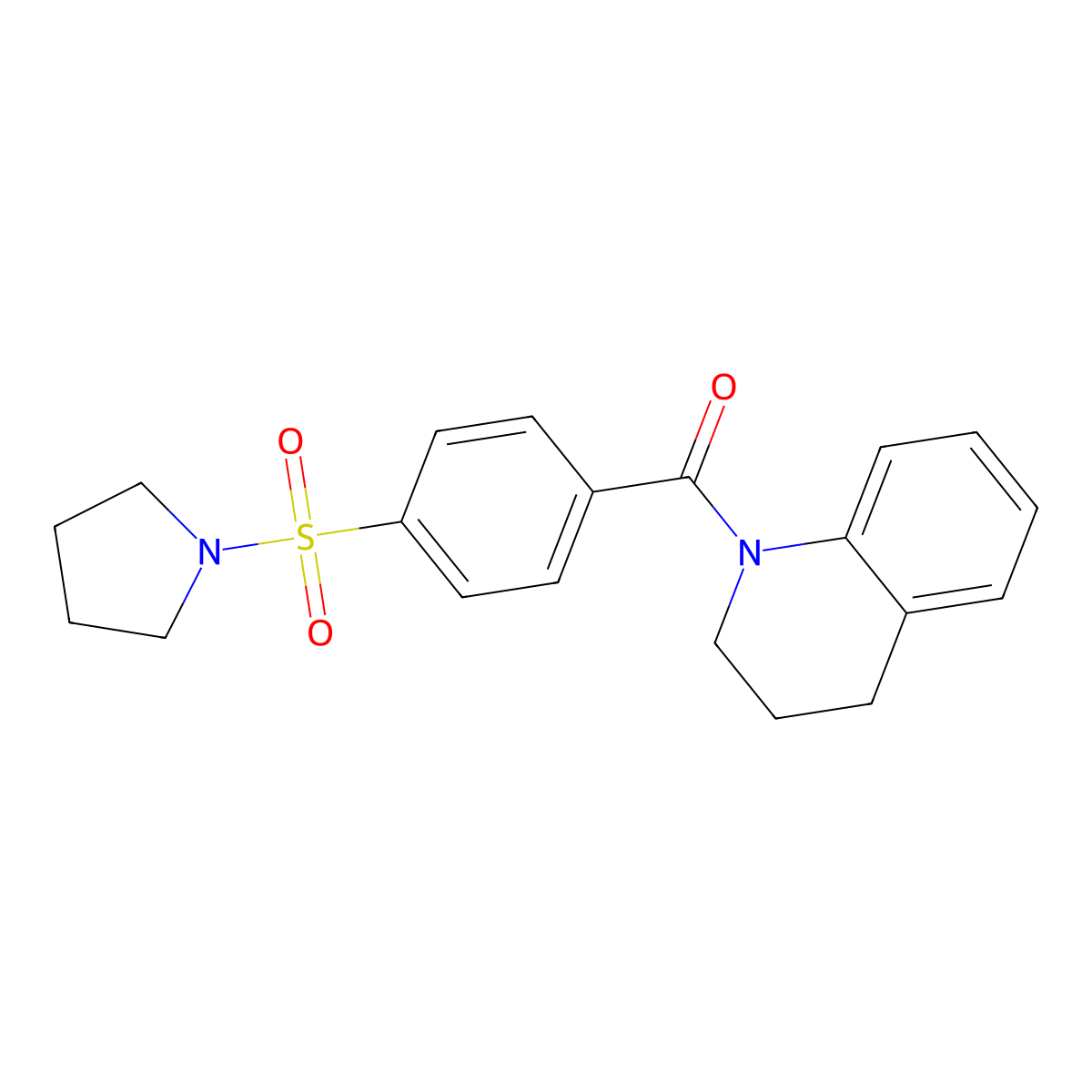 (3,4-dihydroquinolin-1(2H)-yl)(4-(pyrrolidin-1-ylsulfonyl)phenyl)methanone molecular structure, CAS 321555-69-5